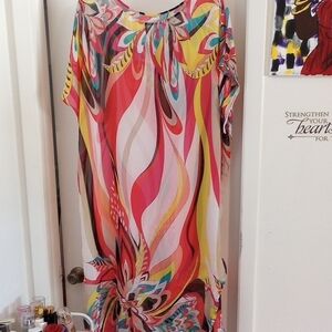 Colorful Abstract Print Dress